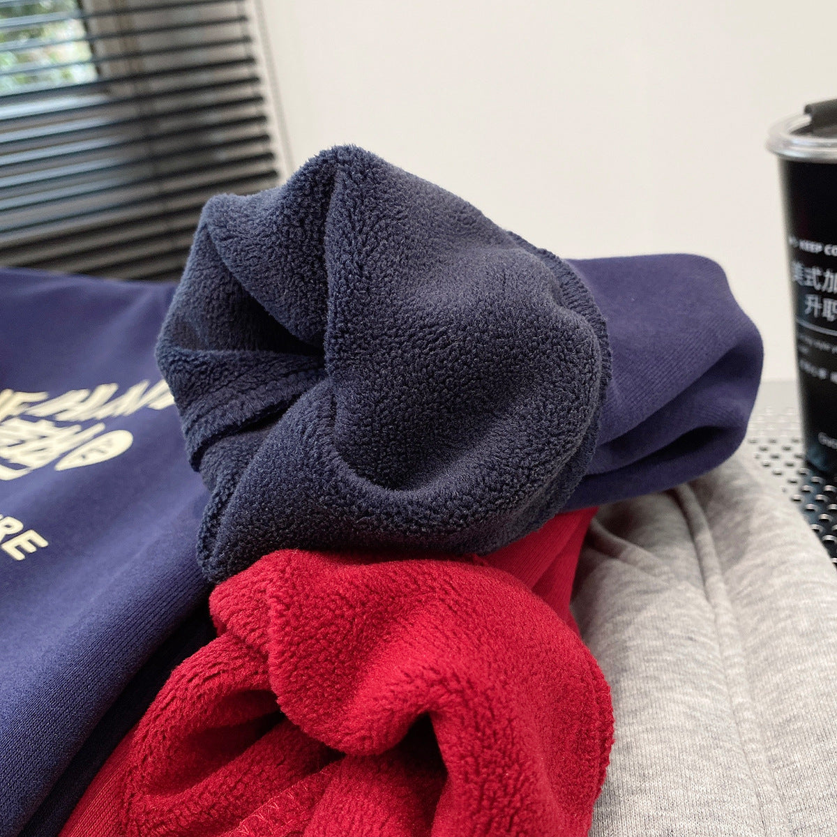 CA24121806冬季新款男童加絨套頭衛衣中小童加厚外套兒童年服寶寶紅色新款