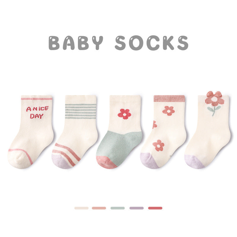 Z24032305嬰兒襪子批發春秋女童木耳邊可愛公主無骨寶寶新生兒襪子G309(一盒)