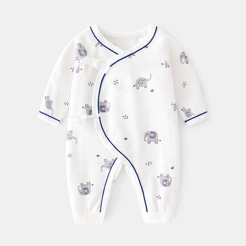 GJ25102116新生兒連身衣嬰兒無骨哈衣春秋純棉初生及尚服爬服男女嬰兒內衣