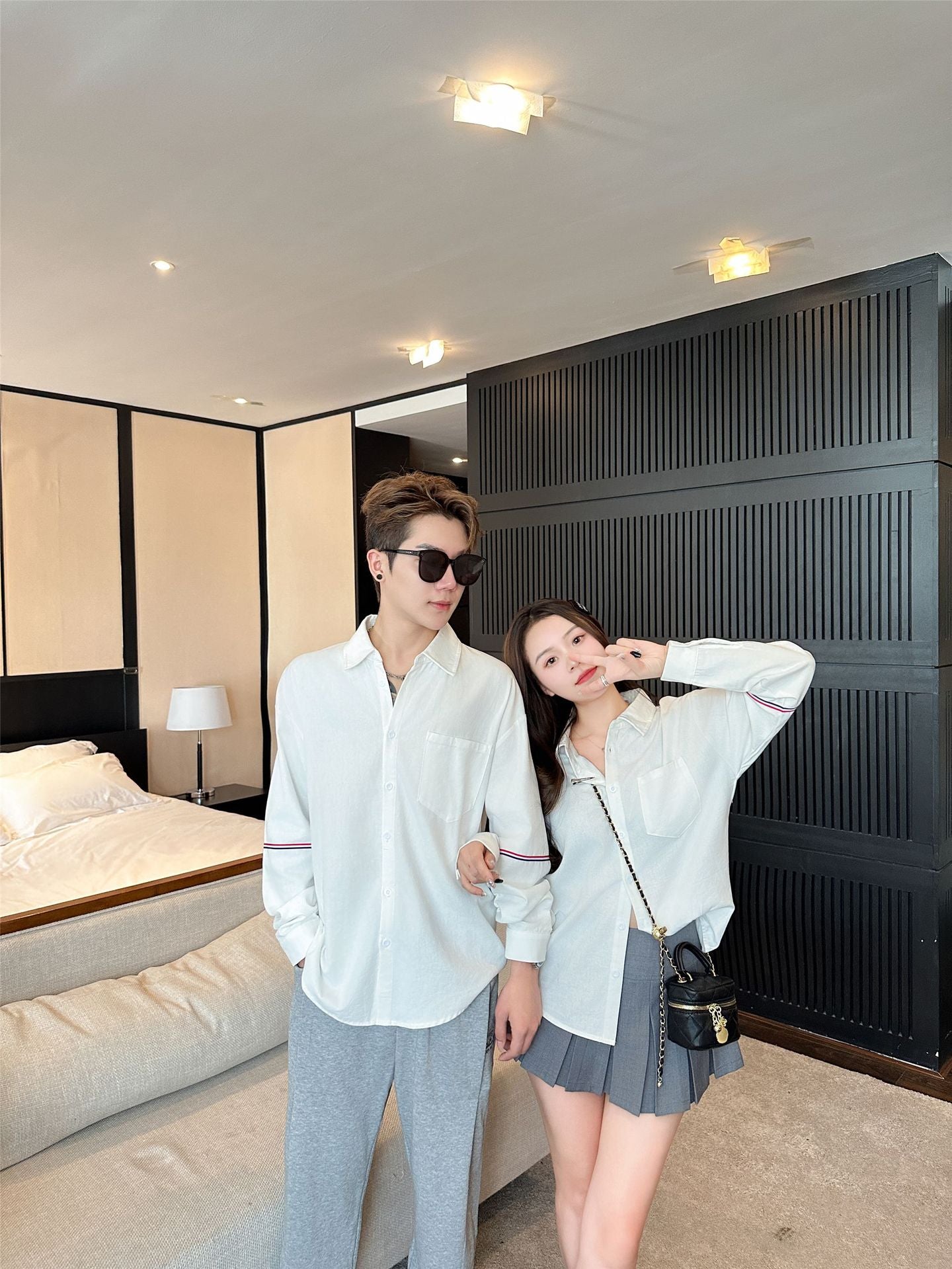 L25120410親子毛衣男女童衛衣兒童2025秋裝剪裁毛衣中小童時尚洋氣上衣