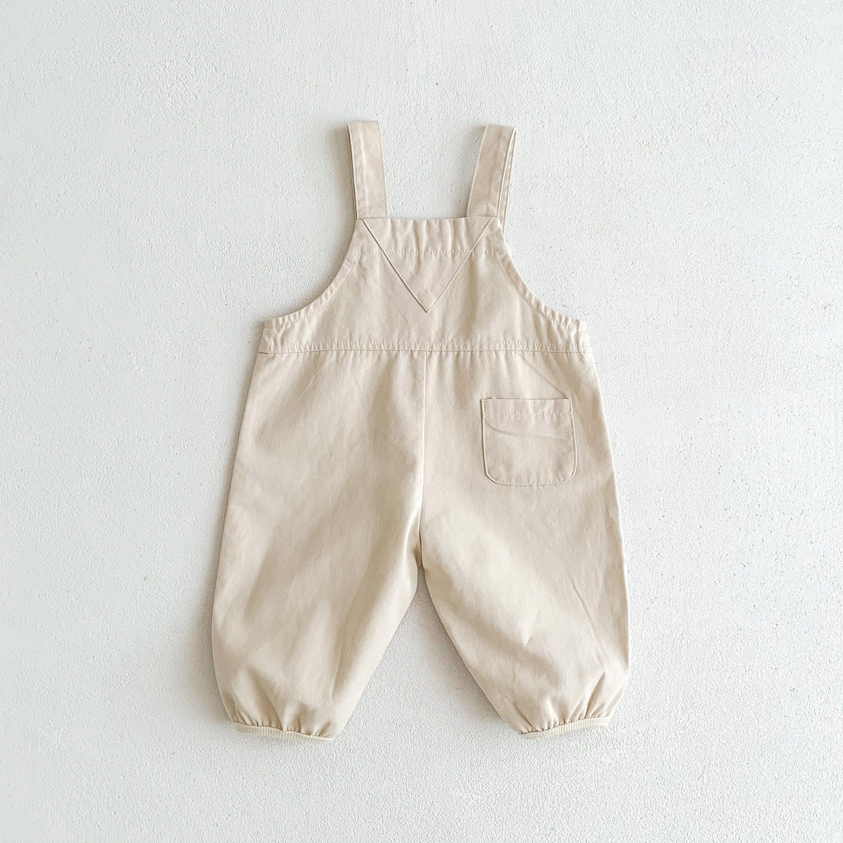 G23111611韓版ins 童裝嬰幼童春秋潮搭男女寶寶小童純色韓系休閒小孩背帶褲