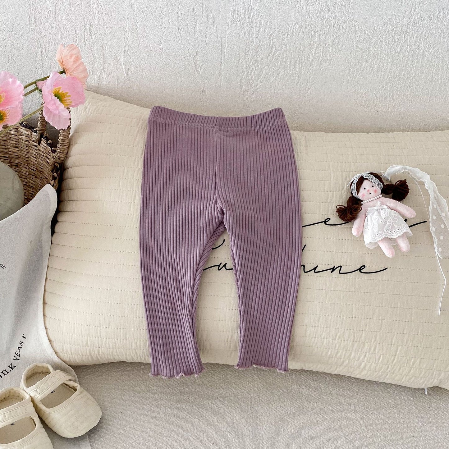 G25092514女童春秋新款彈性褲襪寶寶兒童外穿韓版休閒長褲簡約緊身褲跨境