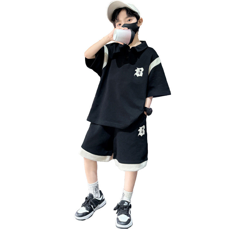 🎈精品童裝🎈FH25062709男童夏季短袖t卹男生組8-15歲國中生帥氣半袖POLO衫中大童裝潮