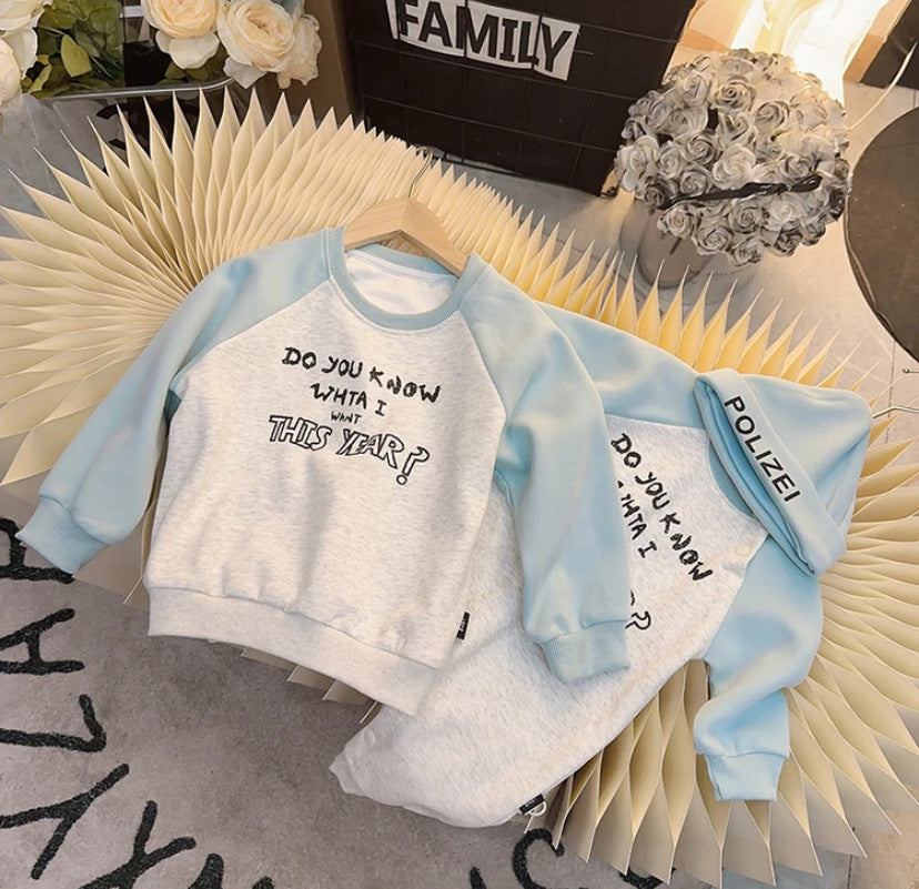 L23110219親子裝2023新款秋裝時尚一家三口四口韓系母女洋氣嬰兒長袖衛衣潮