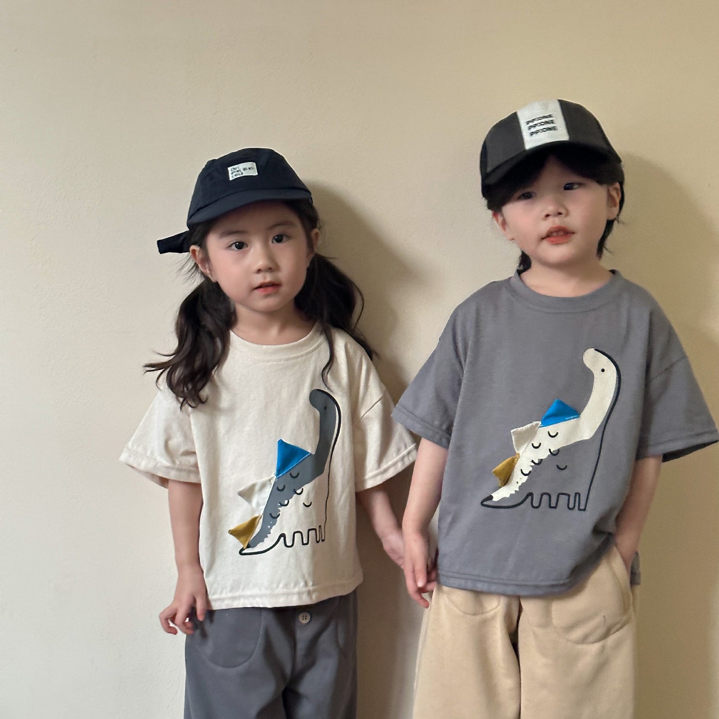 Z25020921兒童短袖t卹女童純棉夏日洋氣2025新款寬鬆男童夏裝寶寶半袖上衣