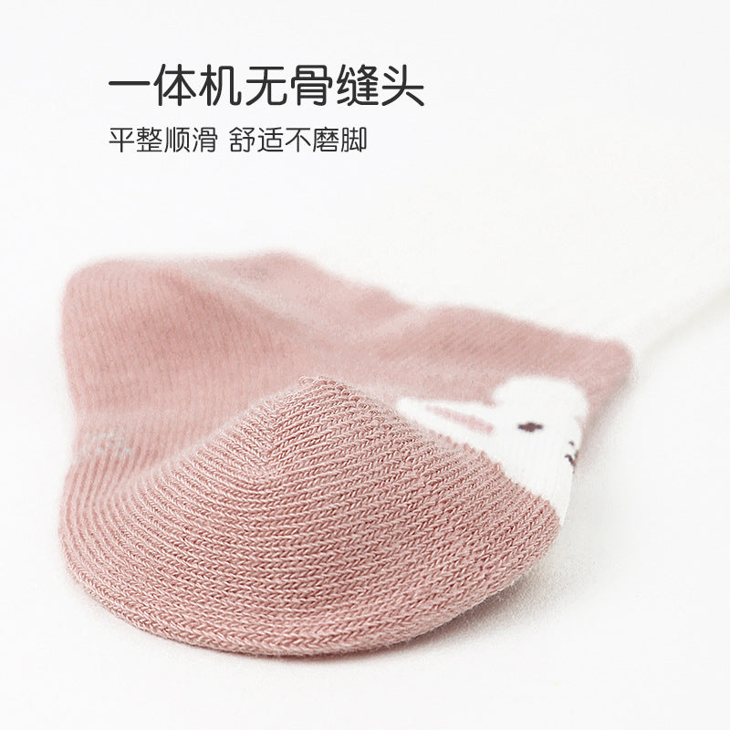 Z24032303春季無骨女寶寶中筒草莓新生兒襪子棉可愛新生兒襪子(5雙起批)