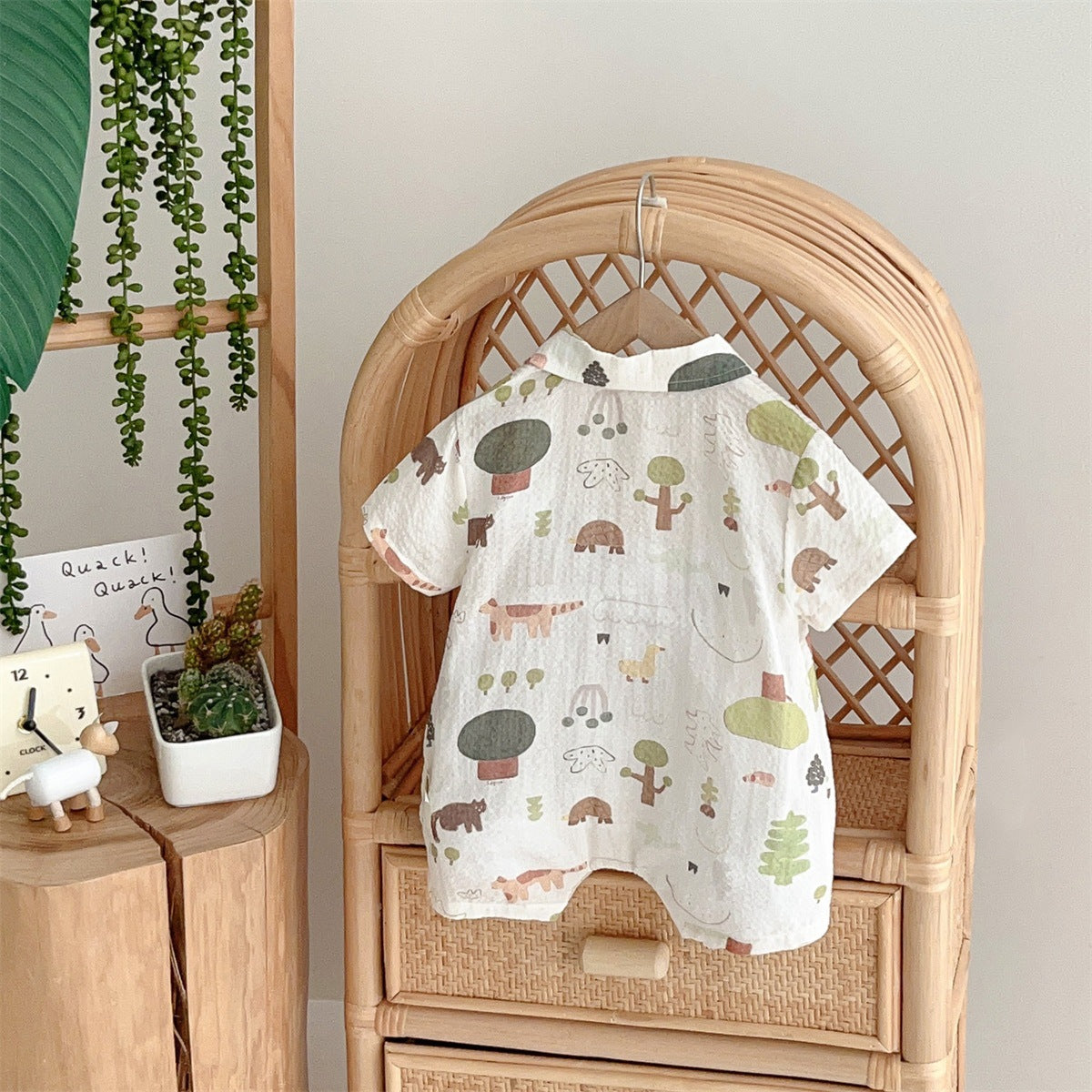 GH25070712新生嬰兒衣服夏季ins薄款短袖連身衣a類0-2歲北歐男寶寶哈衣短爬(熱銷商品—庫存不多僅上架批發2周)
