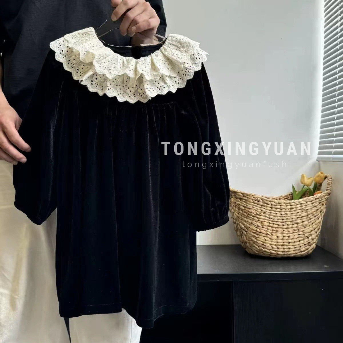 C240930014秋季女童男童春秋裝新款女童宮廷風兒童洋氣女童女童裙
