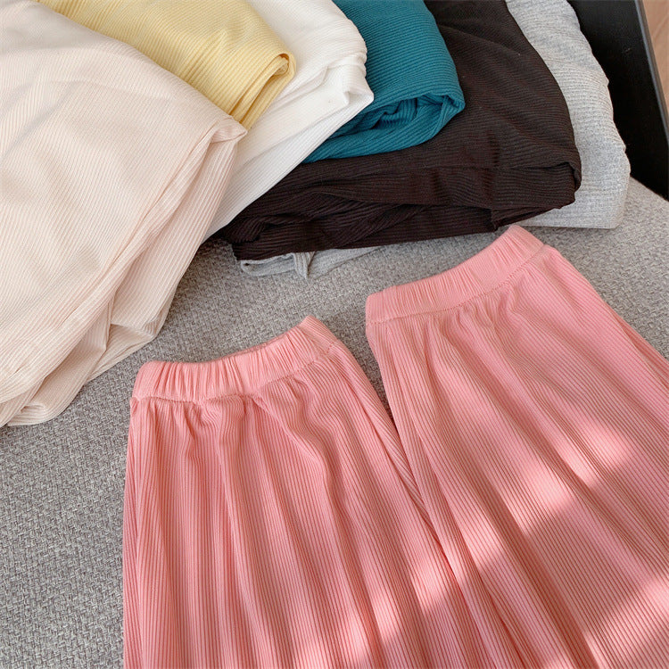 CA23072702女童防蚊褲夏季薄款冰絲褲子新款兒童休閒褲女寶寶運動褲