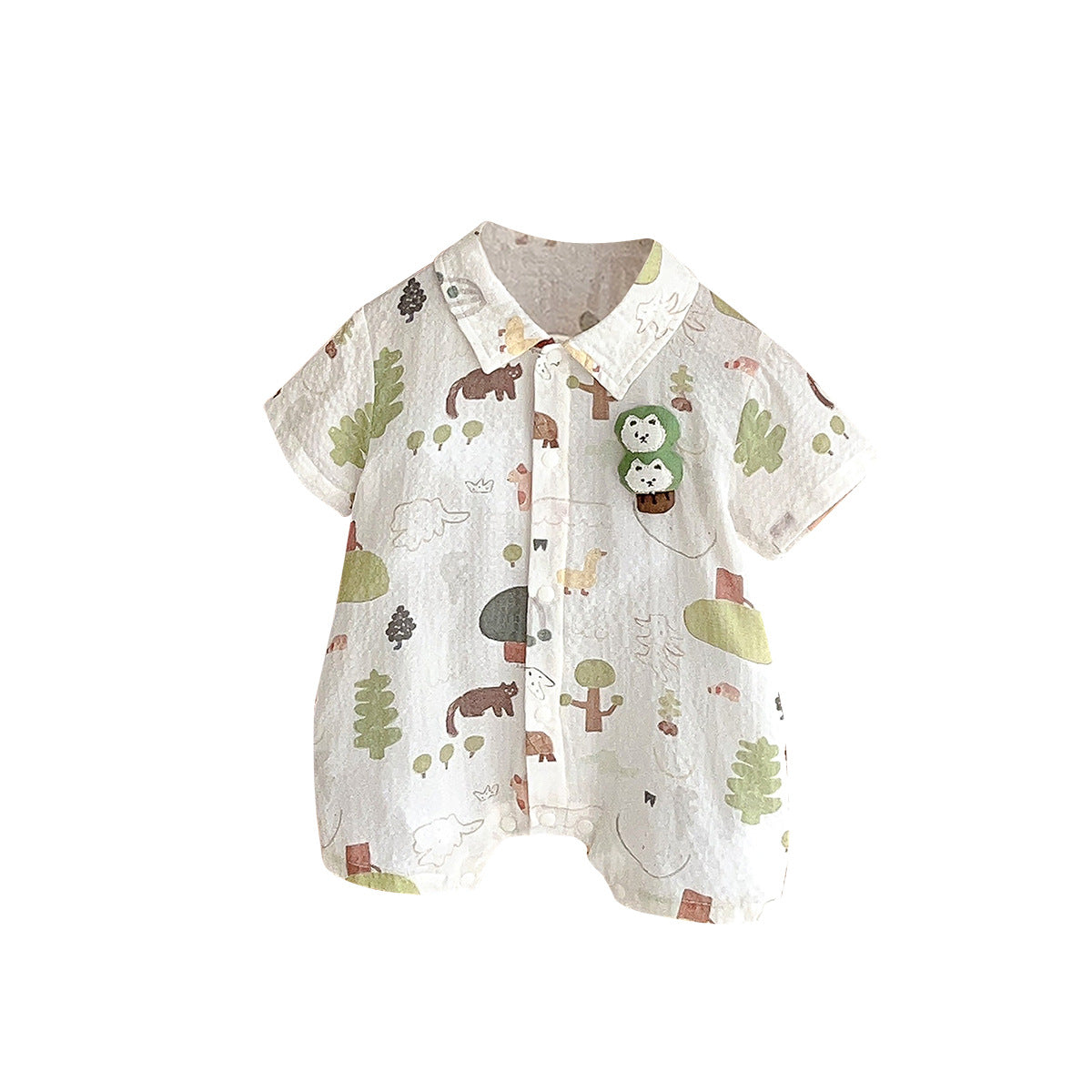 GH25070712新生嬰兒衣服夏季ins薄款短袖連身衣a類0-2歲北歐男寶寶哈衣短爬(熱銷商品—庫存不多僅上架批發2周)