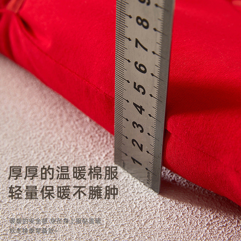 Z24110124拜年服寶寶過年服冬季加厚連帽哈衣爬爬服戶外服韓版新年寶寶衣服