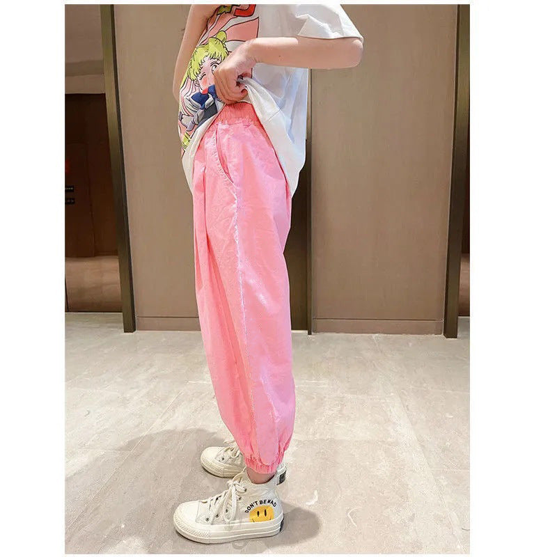 FG25053010美少女戰士童裝韓版中大童女童夏裝短袖九分褲套裝潮流兩件套兒童