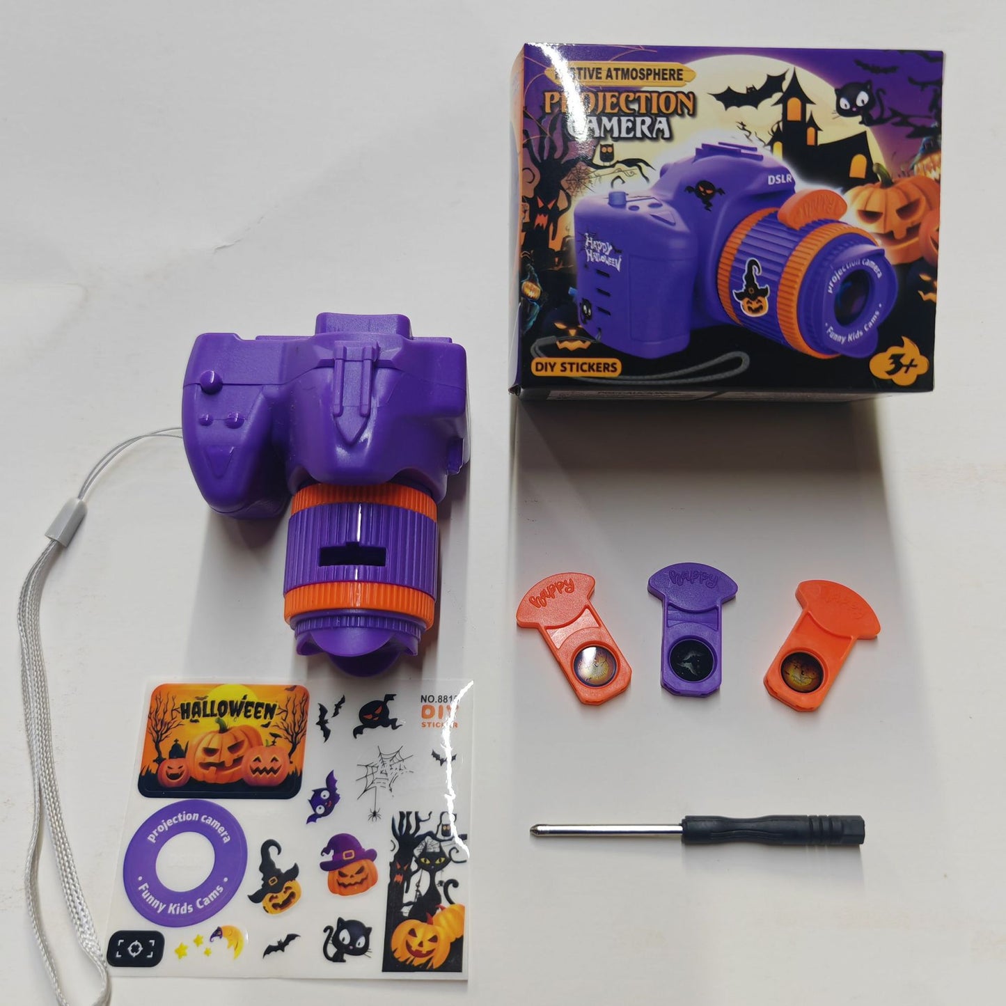 Z24081806萬聖節玩具投影攝影機兒童發光聖誕投影手電筒新年商品抖音