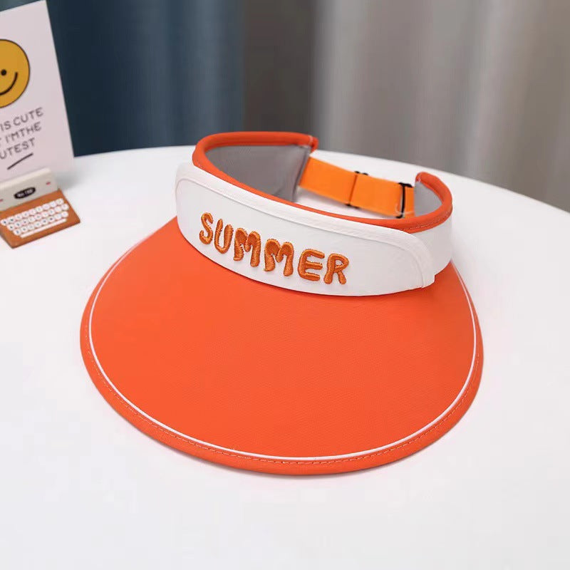 GD24051902兒童防曬帽夏季防暑空頂太陽帽男童女寶大帽簷遮陽帽(9-12天到貨)