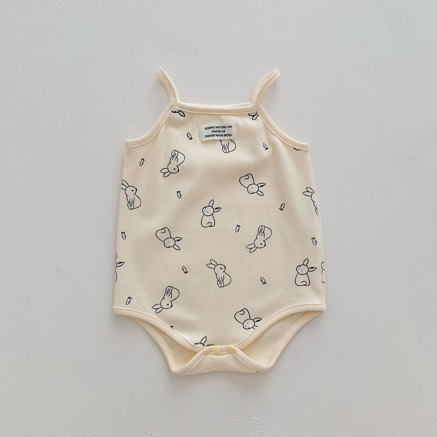 24041401 ins夏季男女嬰兒吊帶包無人機衣三角哈衣爬爬服寶寶小背心無袖連身衣