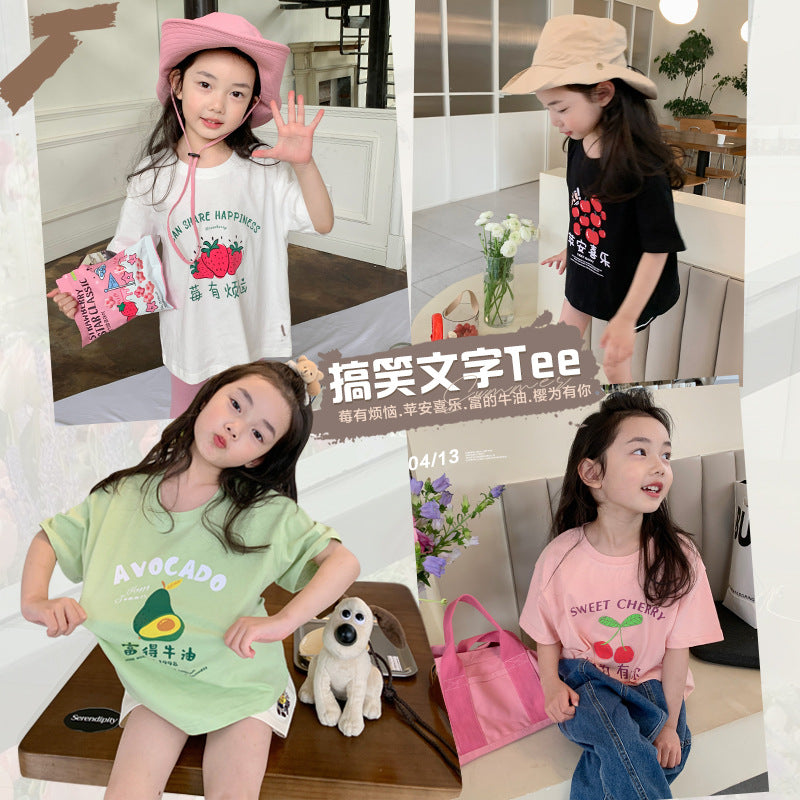 CA24042814童裝新款兒童純棉短袖T恤男童夏季上衣寶寶卡通印花半袖薄衣