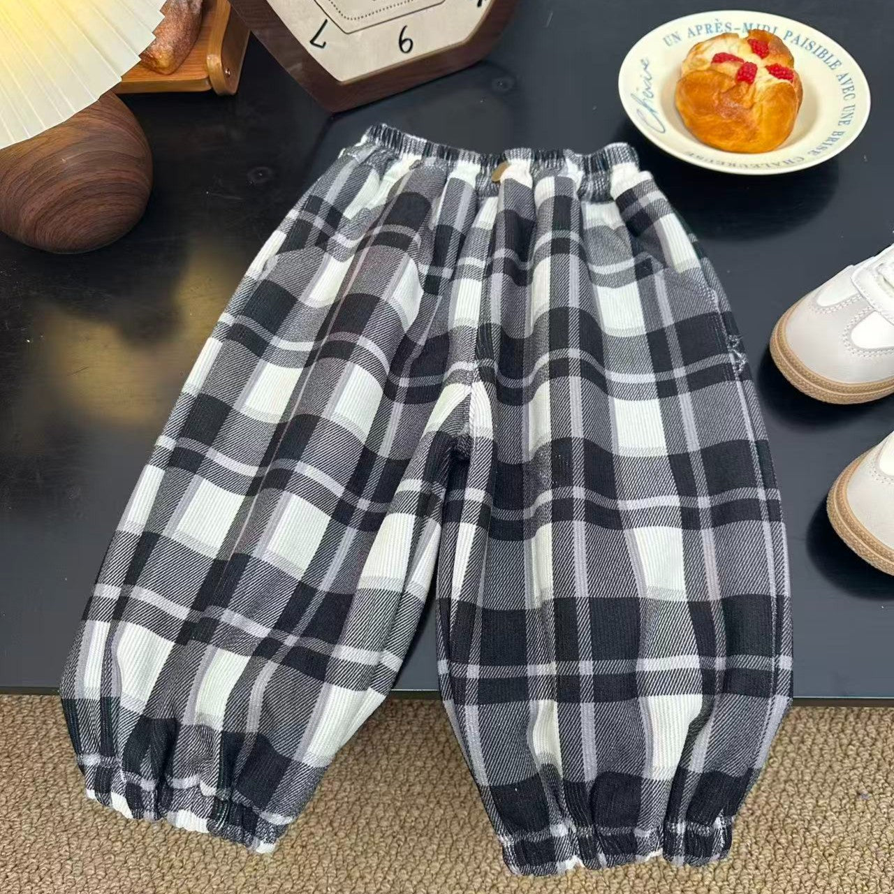 Z26010115兒童褲子秋冬2025年新寶寶加厚洋氣休閒褲加絨秋冬裝兒童運動褲