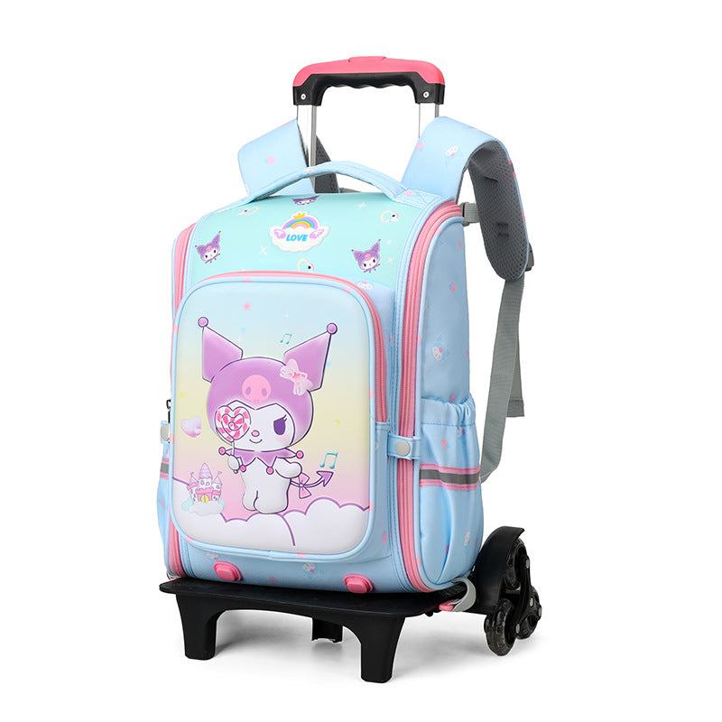 Z25022302拉桿書包小學生庫洛米三到六年級女爬樓梯六輪防水大容量