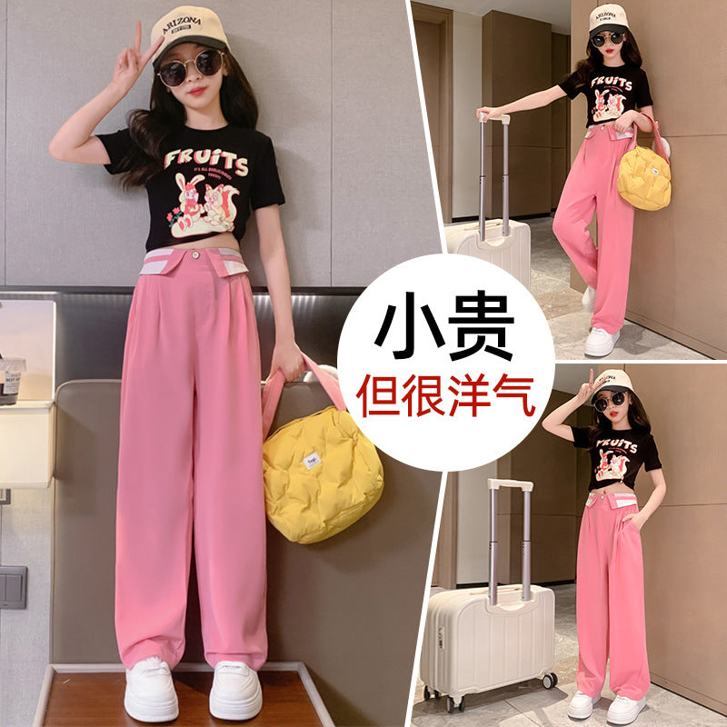 F23062215女童夏季套裝網紅運動炸街夏裝