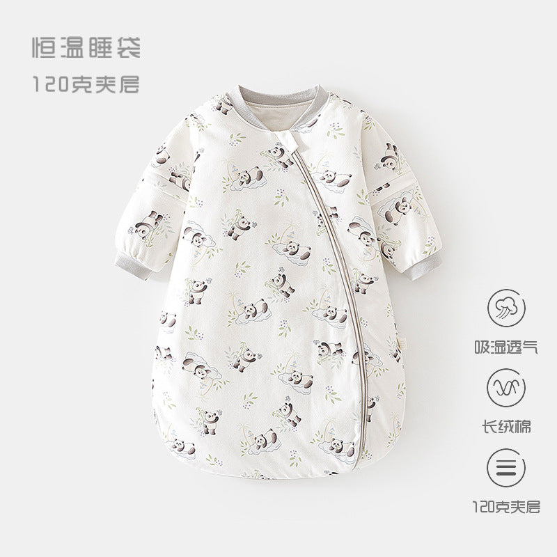 GJ25102120嬰兒恆溫睡袋春秋夾棉寶寶U型60克睡衣新生兒式多功能防踢被