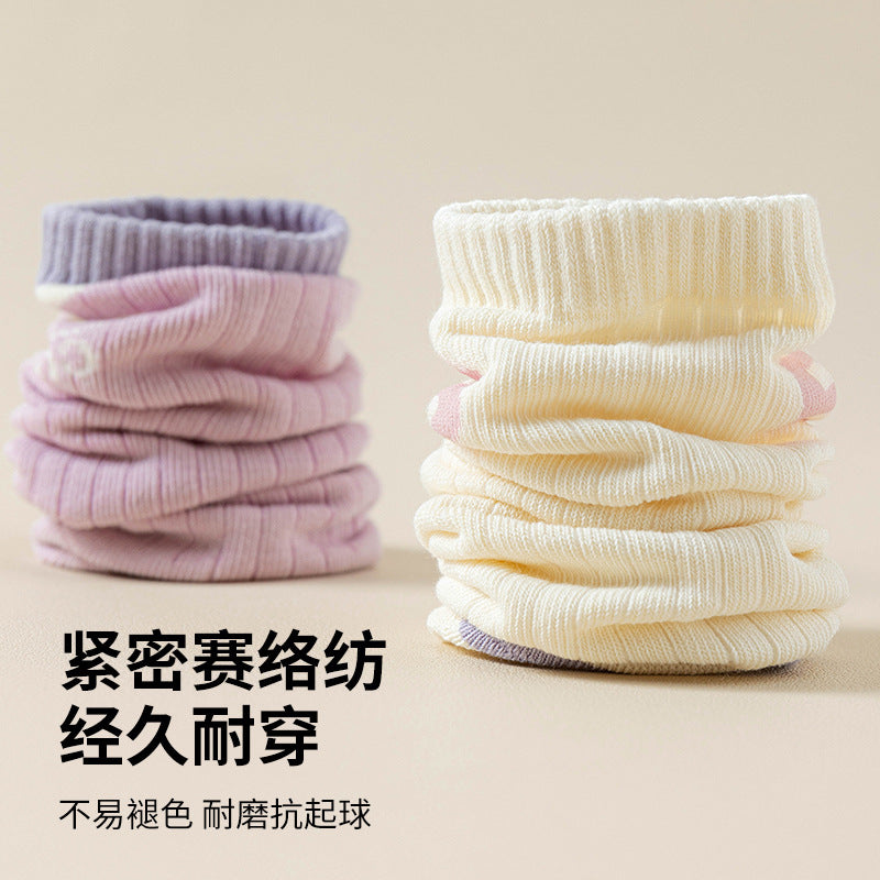 GI25073101兒童襪子卡通糖果色系女童秋冬新中筒襪女孩抗起毛球抗菌學生棉襪