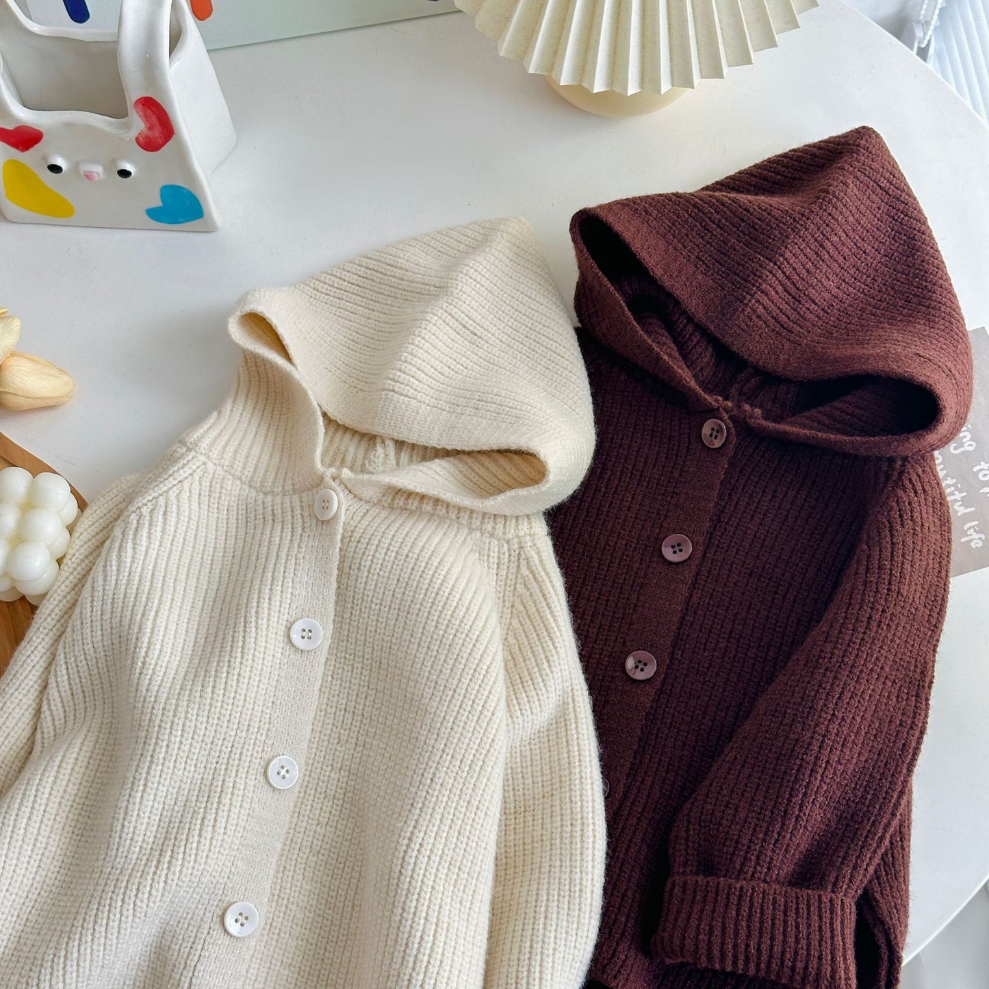 CF25091917韓版兒童秋冬季女孩可愛針織毛衣裙子童裝親子裝休閒加厚套裝