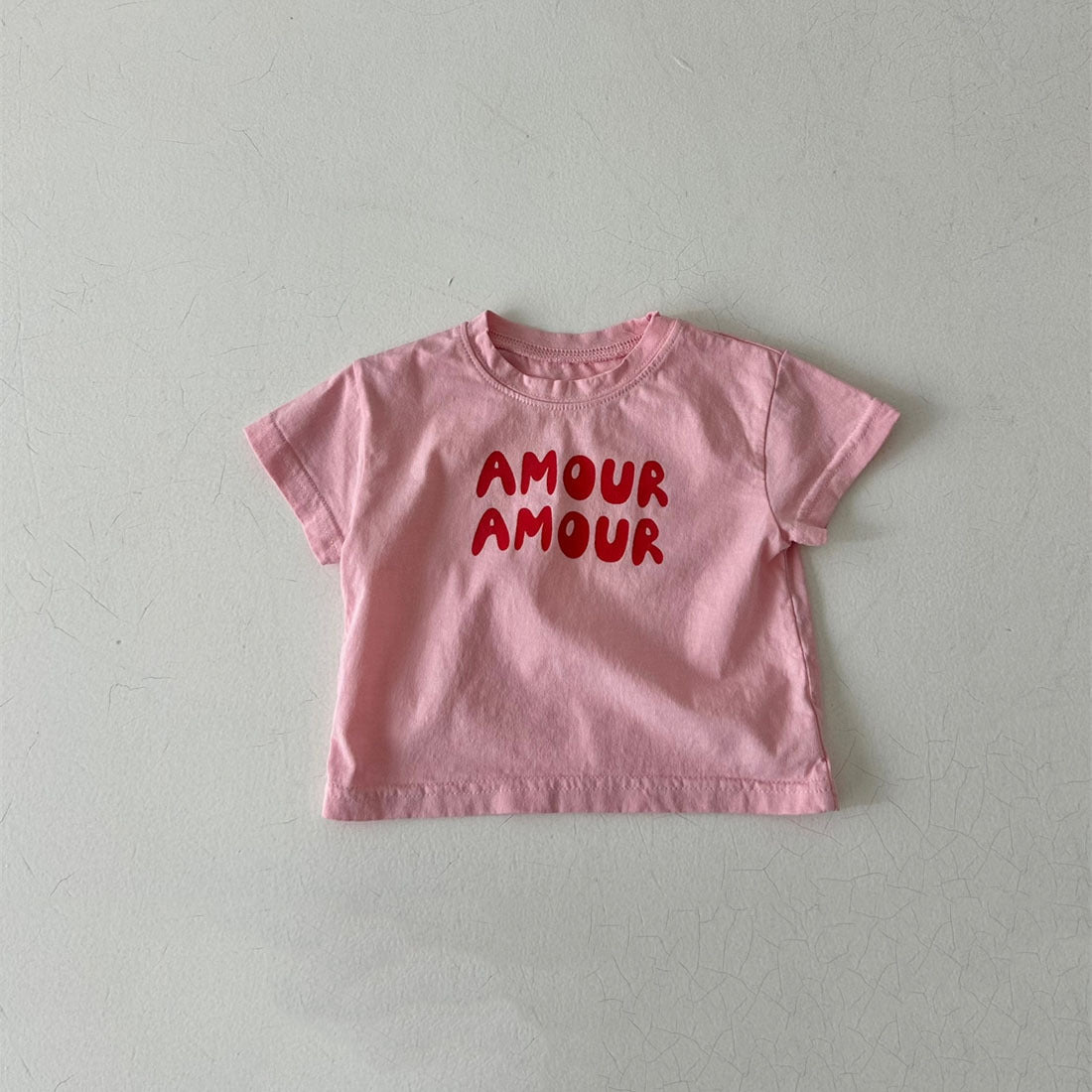 CA25052106嬰兒短袖T卹夏裝男女寶寶薄款半袖上衣字母印花兒童T恤衣服韓版