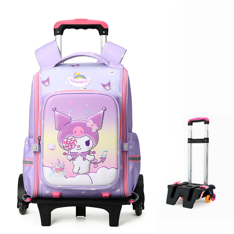 Z25022302拉桿書包小學生庫洛米三到六年級女爬樓梯六輪防水大容量