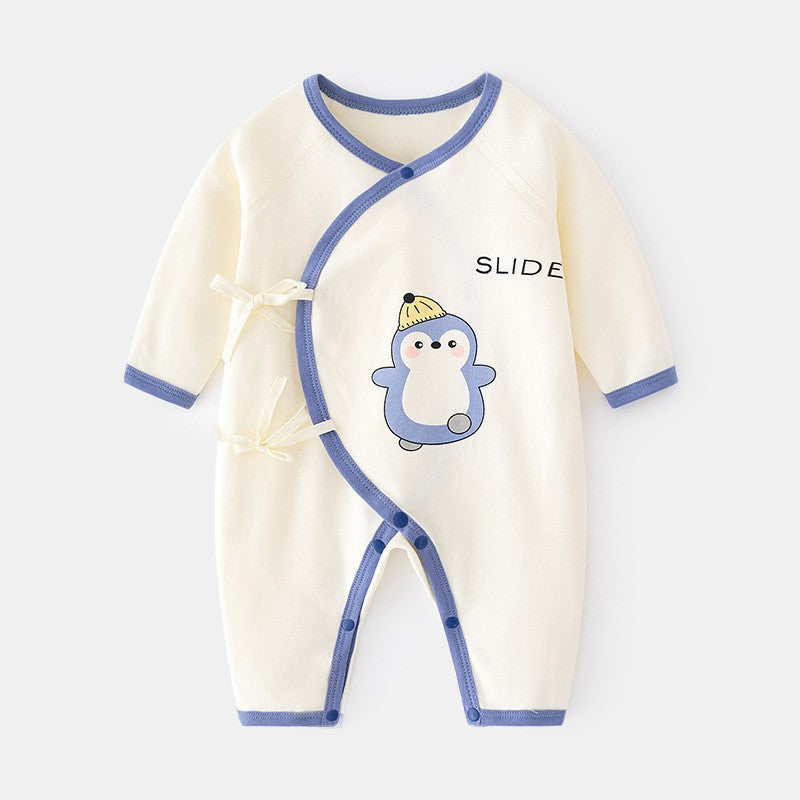 GJ25102116新生兒連身衣嬰兒無骨哈衣春秋純棉初生及尚服爬服男女嬰兒內衣