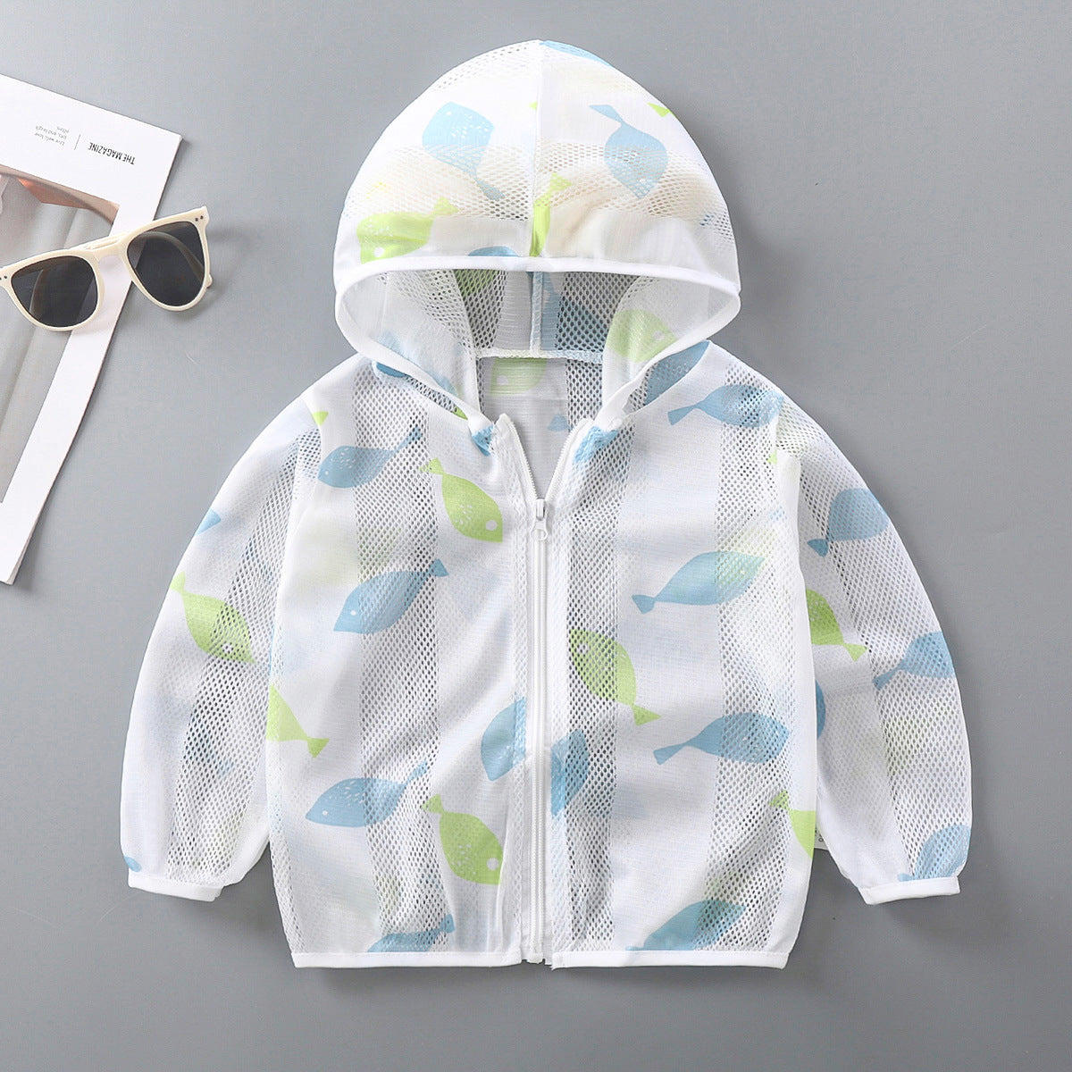 Z25022319冰絲薄款兒童防曬衣透氣防曬男童女童防曬服夏日防曬衫