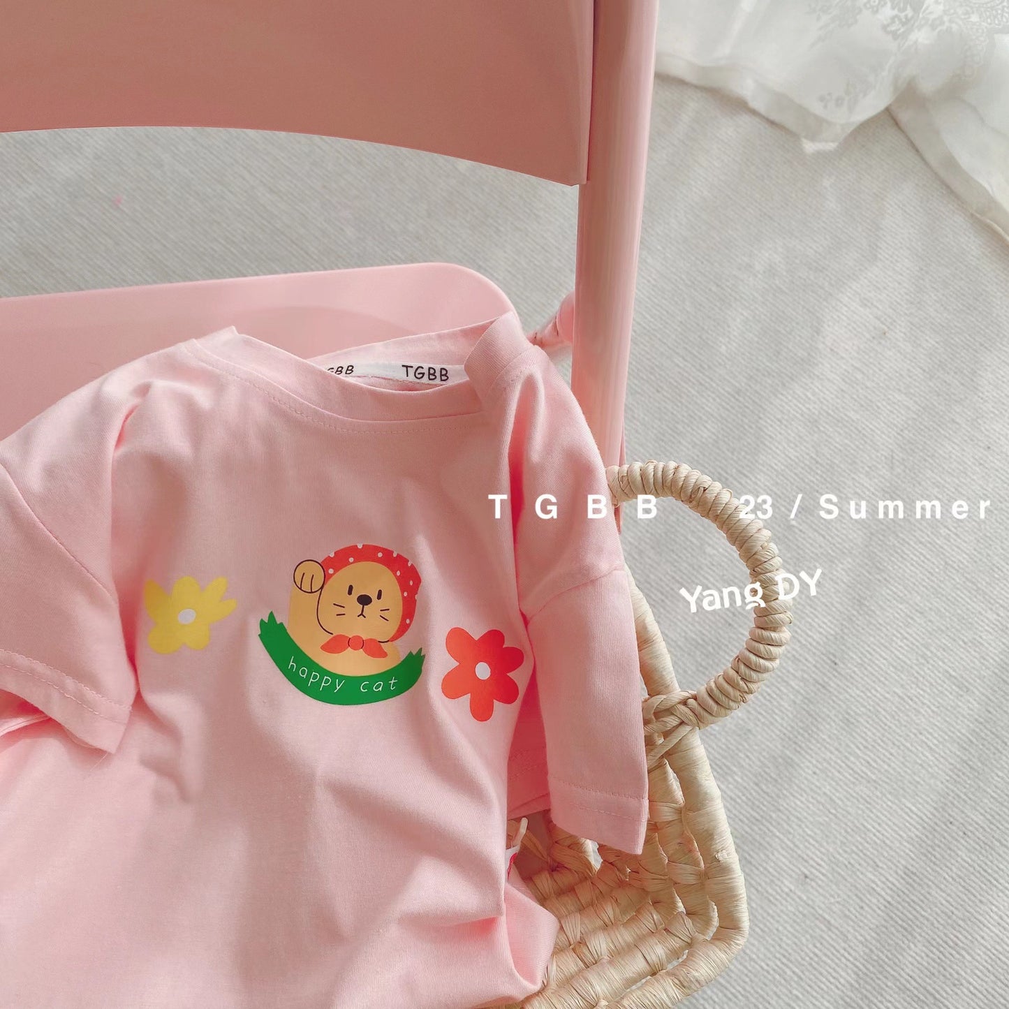 CA23072714春夏裝兒童短袖T恤男女童純棉韓版童裝卡通印花童裝批發服裝