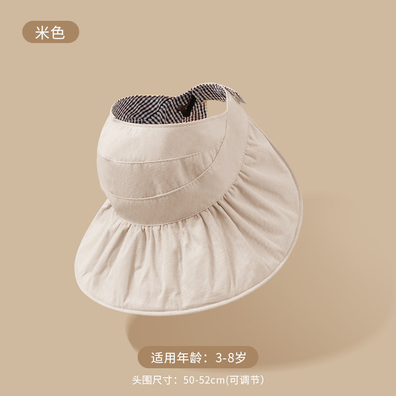 GD24051901春夏兒童太陽帽戶外戶外男童女童防曬帽卡通寶寶空頂帽(9-12天到貨)