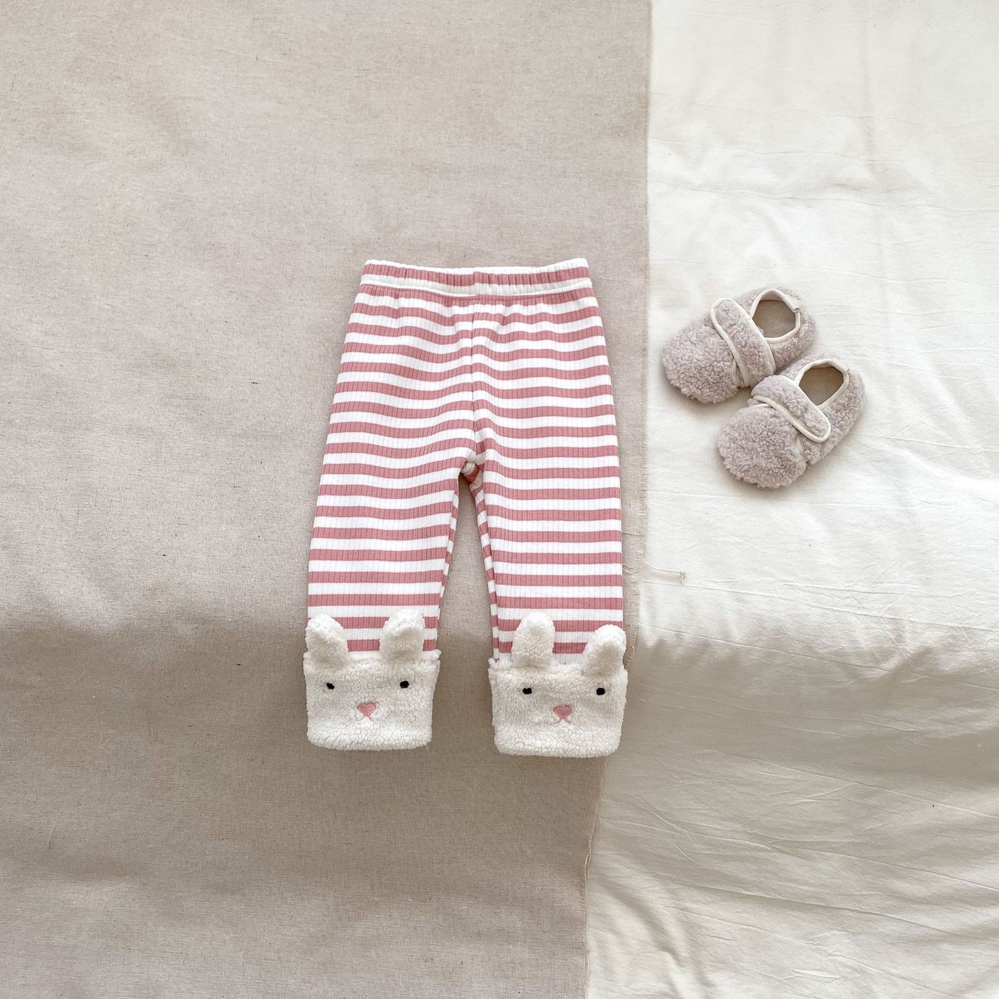 GK25121801寶寶加絨套組超萌卡通連帽上衣條紋褲子寶寶冬季外穿兩件套(➡️2件或2套起,廠商才有出貨)(可以混搭開頭GK商品)