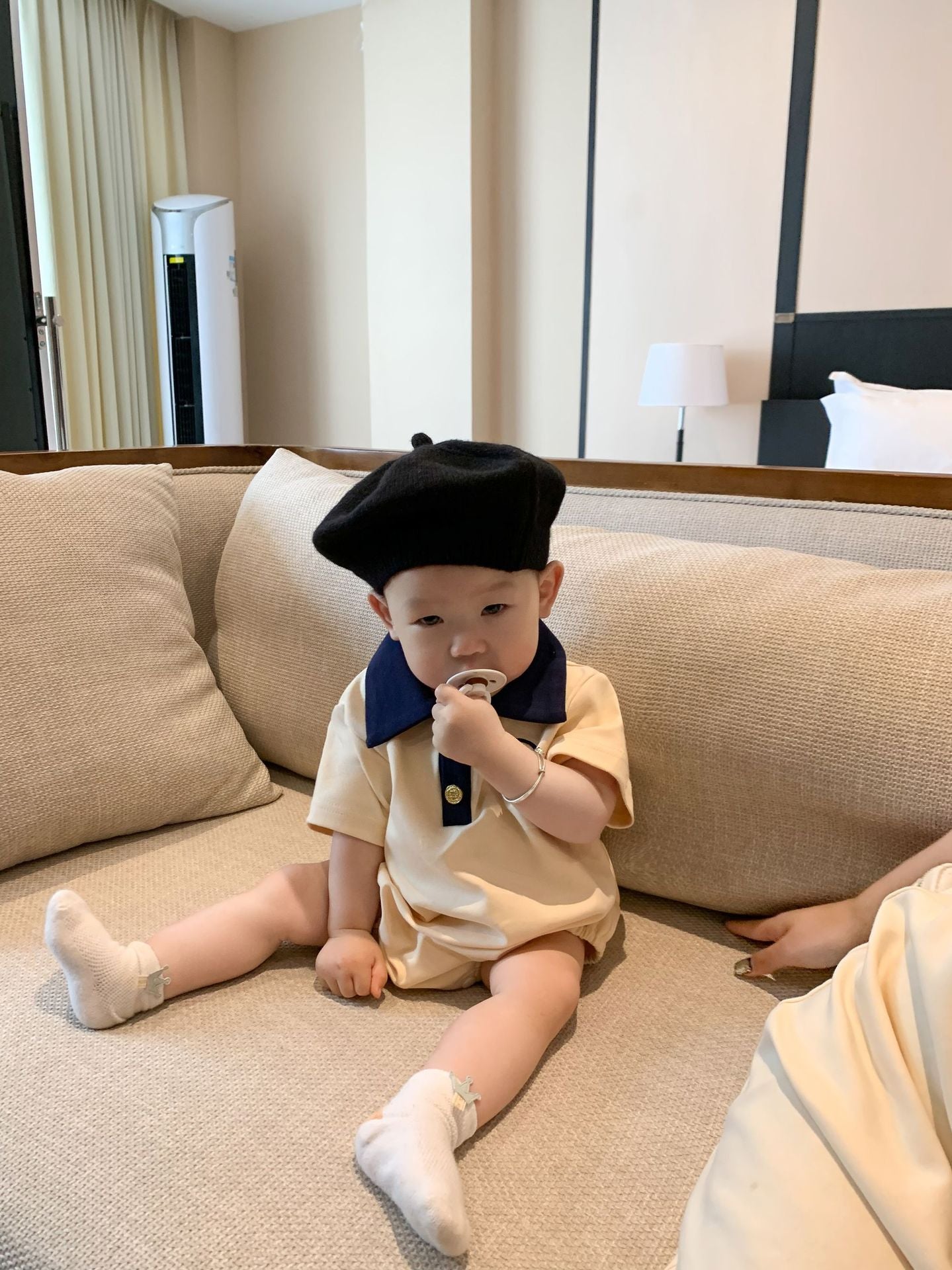L23070619POLO衫連衣裙親子裝母女一家三口短袖四口-夏裝新款高端全家福