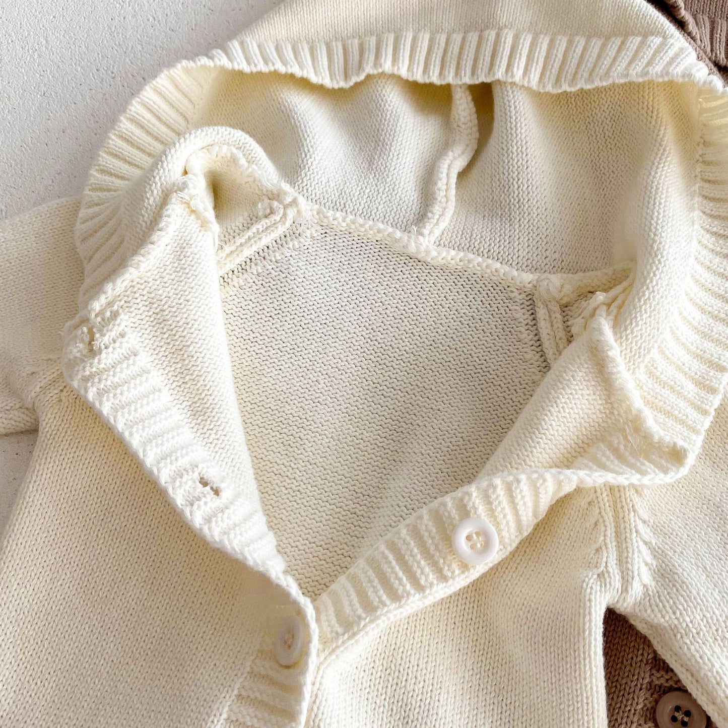 G24110618韓版嬰幼兒寶寶ins秋季新款針織連帽哈衣2024寶寶秋季毛衣款爬衣