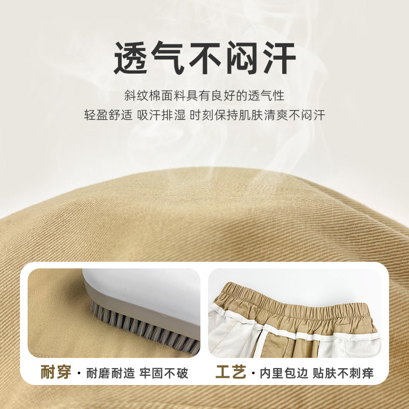 GJ25082721海媽家2025春秋新款男童純棉休閒褲秋裝長褲寬鬆韓版童裝潮中大童