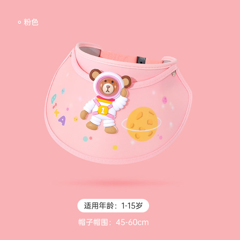 GD24051902兒童防曬帽夏季防暑空頂太陽帽男童女寶大帽簷遮陽帽(9-12天到貨)