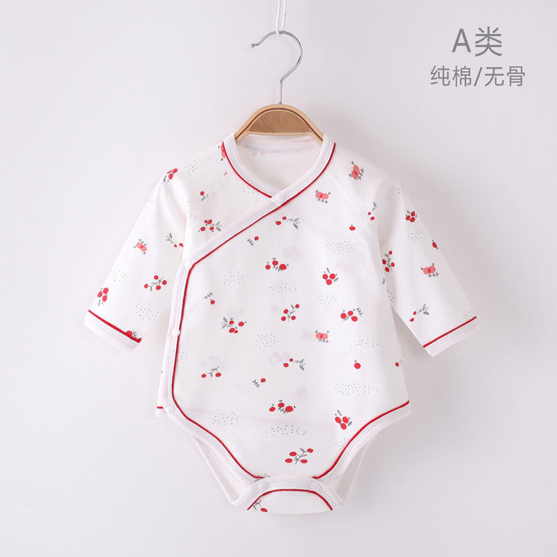 Z23101203新生兒衣服春夏季嬰兒衣服全棉a類無骨哈衣包屁衣初生寶寶爬爬衣(9-12天到貨)