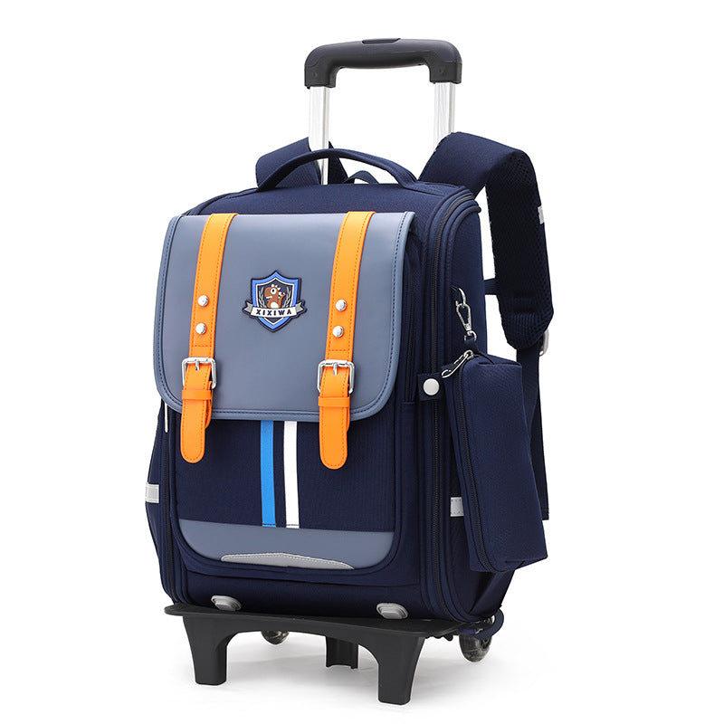 Z25022306拉桿書包小學生男孩一二三到四六年級女兒童六輪爬樓梯防水拖曳箱