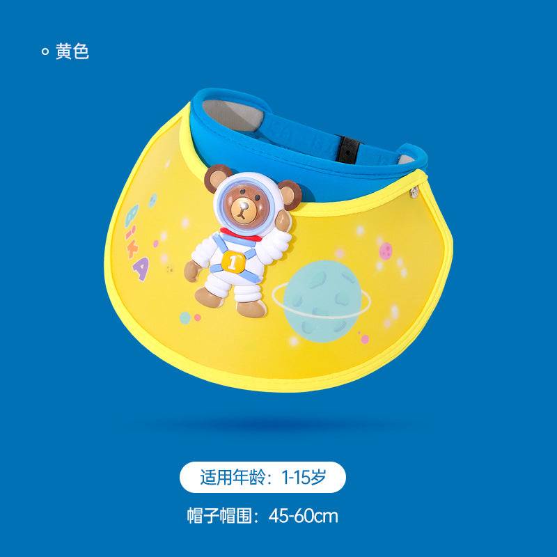 GD24051902兒童防曬帽夏季防暑空頂太陽帽男童女寶大帽簷遮陽帽(9-12天到貨)