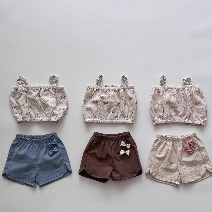 GF25061711ins韓版男女童裝百搭休閒棉麻短褲嬰幼兒夏季薄款糖果色沙灘熱褲