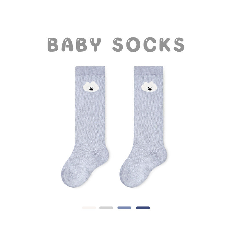 Z24032304寶寶襪子春夏網眼草莓中筒襪無骨精梳棉花邊寶寶襪子G365(2雙起批)