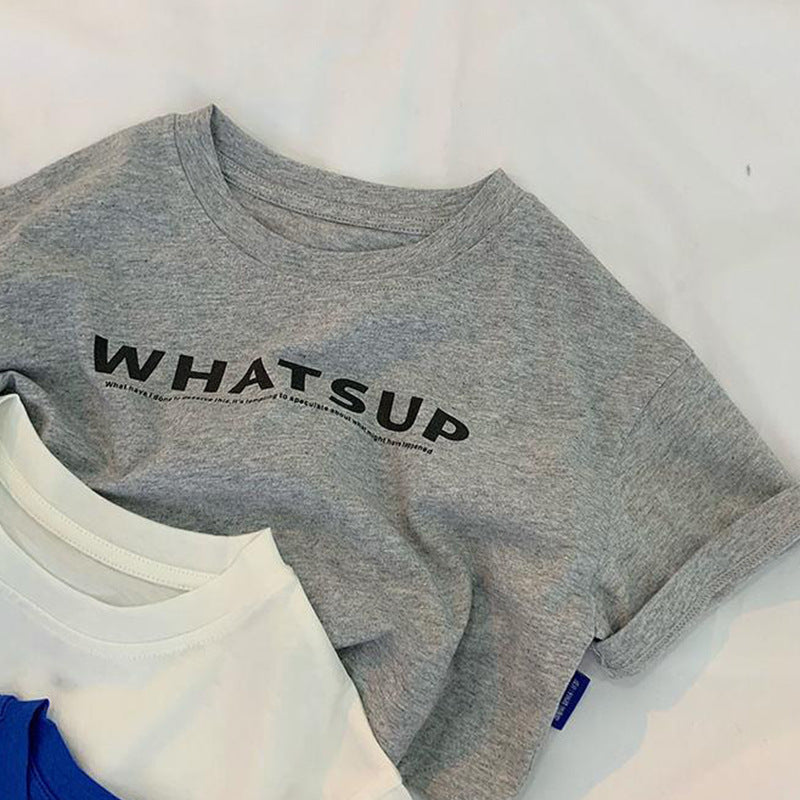 CA23072713純棉寶寶兒童短袖t恤衫-韓版百搭男女童時尚上衣