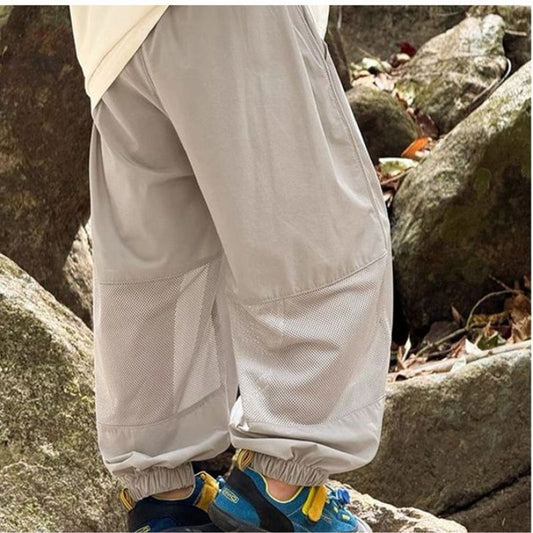 CD25050311男童新款夏季休閒褲網眼涼感寬鬆防蚊褲透氣兒童韓版童裝批發