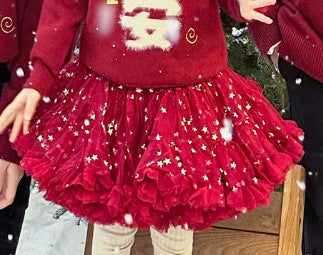 L26010616新年親子裝2026新款潮一家三四口馬年紅色年服喜慶過年加厚毛衣潮