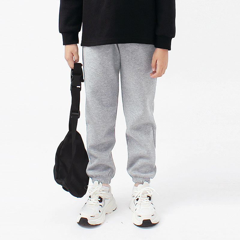 FI25101416秋季童褲韓版新款男童運動長褲大童純色休閒褲