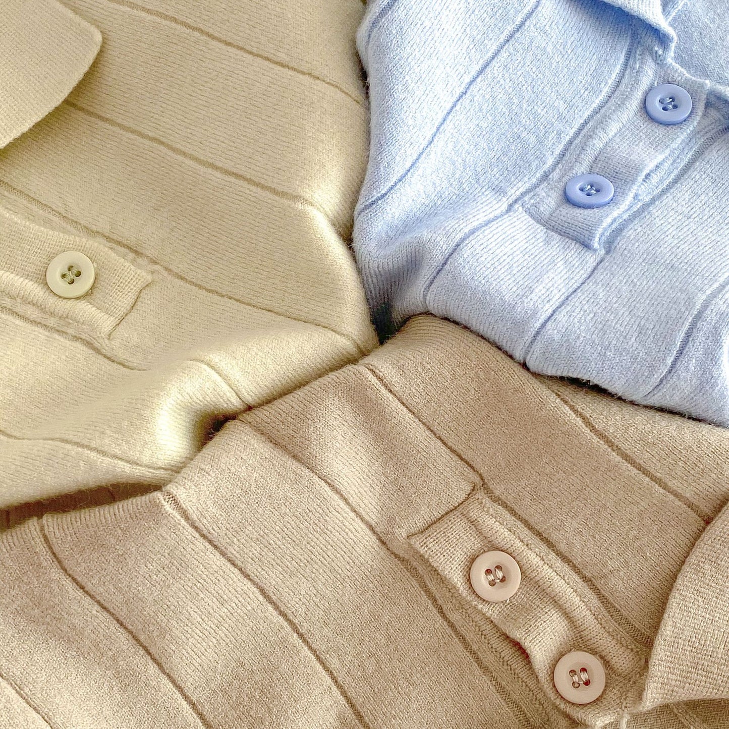 Z25022327 ins韓版春夏款嬰幼兒寶寶針織衫薄款夏日上衣翻領兒童套頭衫