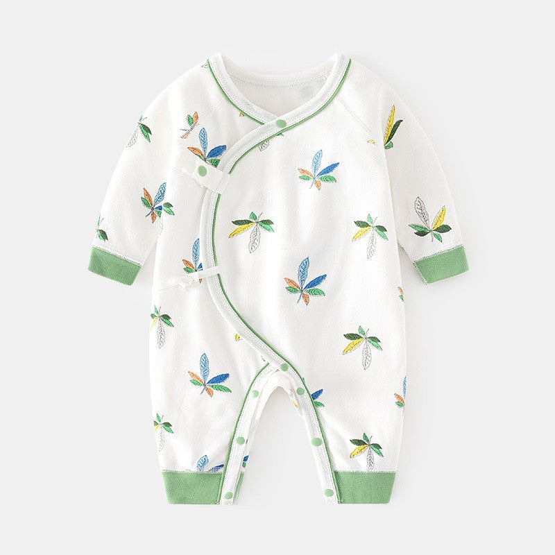 GJ25102116新生兒連身衣嬰兒無骨哈衣春秋純棉初生及尚服爬服男女嬰兒內衣