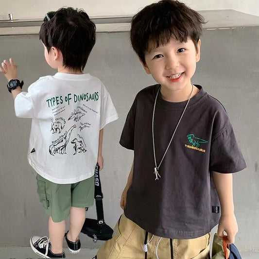 Z25030927男童短袖t恤純棉兒童百搭夏季童裝寶寶帥氣新款小童夏裝寬鬆t