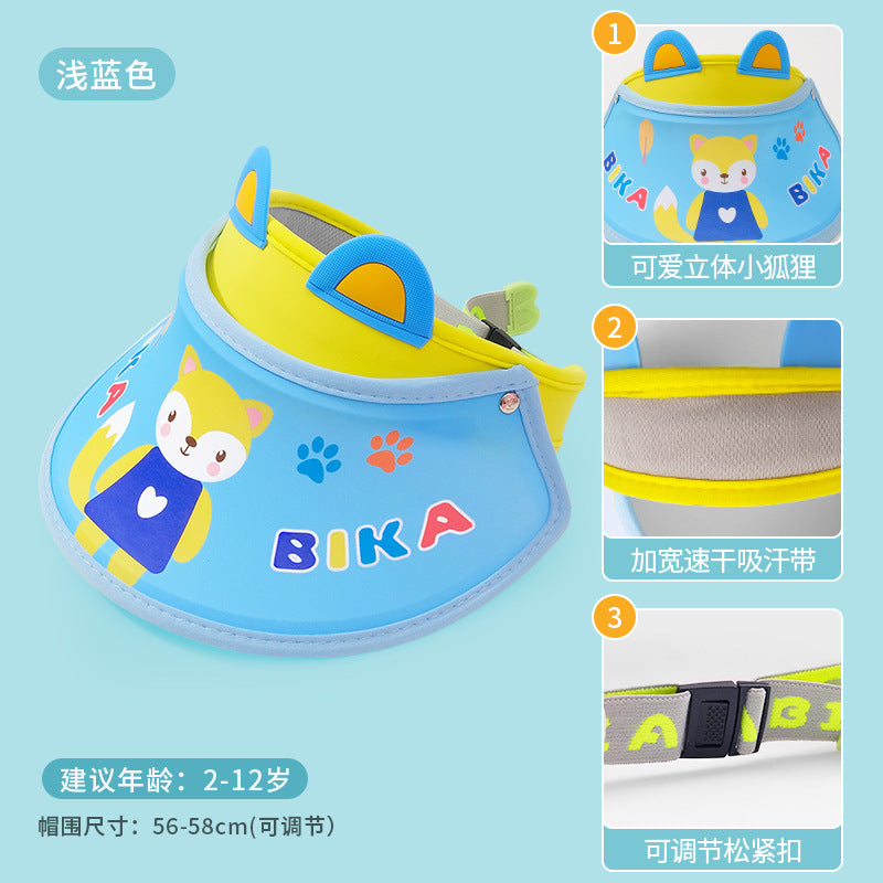 GD24051902兒童防曬帽夏季防暑空頂太陽帽男童女寶大帽簷遮陽帽(9-12天到貨)